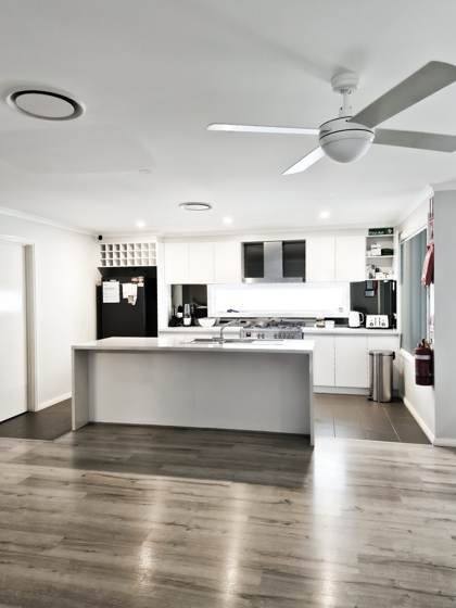 Bethel's open-plan kitchen with island bench