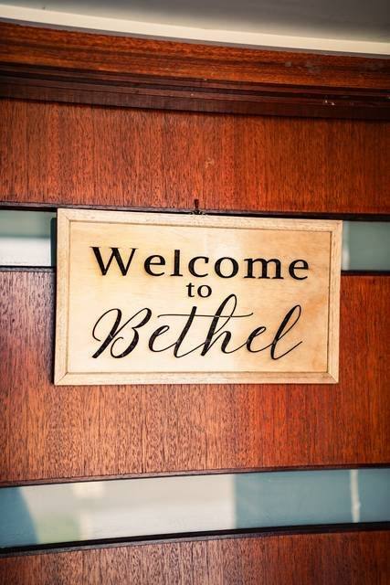 The Welcome to Bethel sign inside our Wadalba home